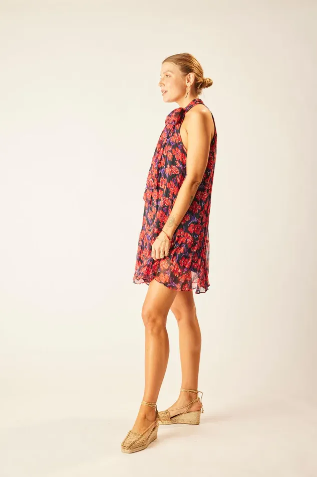 Indiana Mini Chiffon Watercolor Onyx Women Natalie Martin Dresses