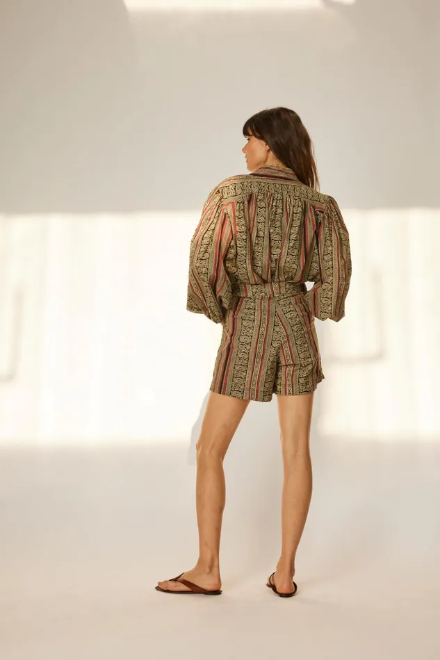 Iris Top Paisley Stripe Black Women Natalie Martin Tops Iris Top Paisley Stripe Black Women Natalie Martin Tops