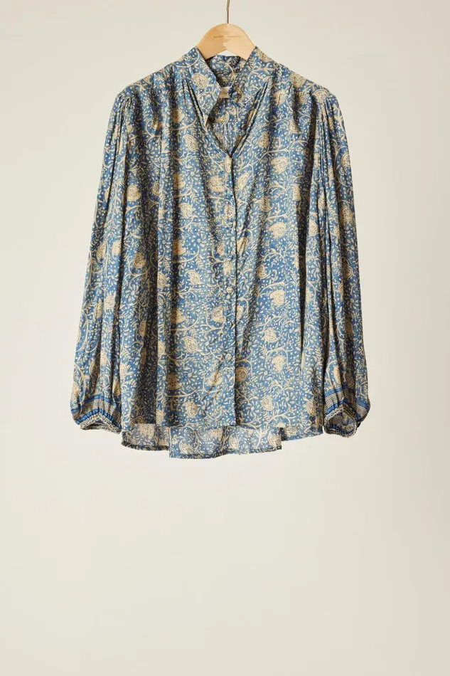 Iris Top Paisley Stripe Pool Women Natalie Martin Tops