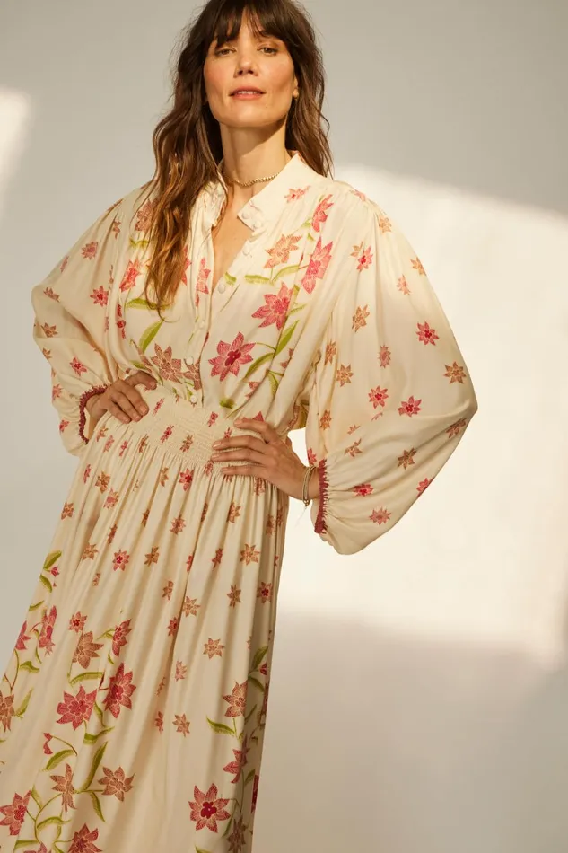 Iris Top Starflower Cream Women Natalie Martin Tops