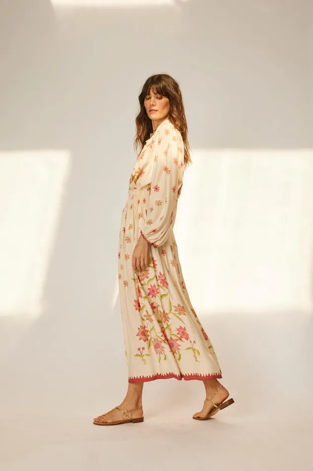 Iris Top Starflower Cream Women Natalie Martin Tops