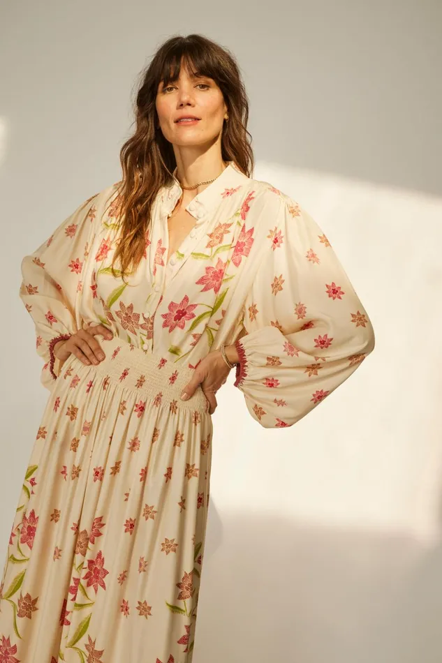 Iris Top Starflower Cream Women Natalie Martin Tops