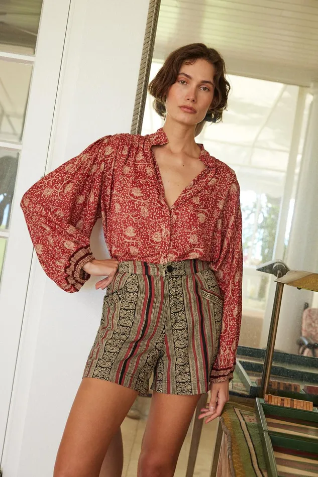 Iris Top Water Lily Terracotta Women Natalie Martin Tops