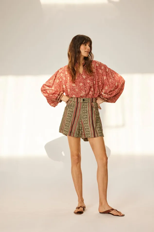 Iris Top Water Lily Terracotta Women Natalie Martin Tops