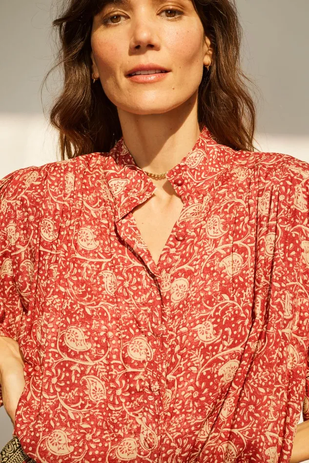 Iris Top Water Lily Terracotta Women Natalie Martin Tops