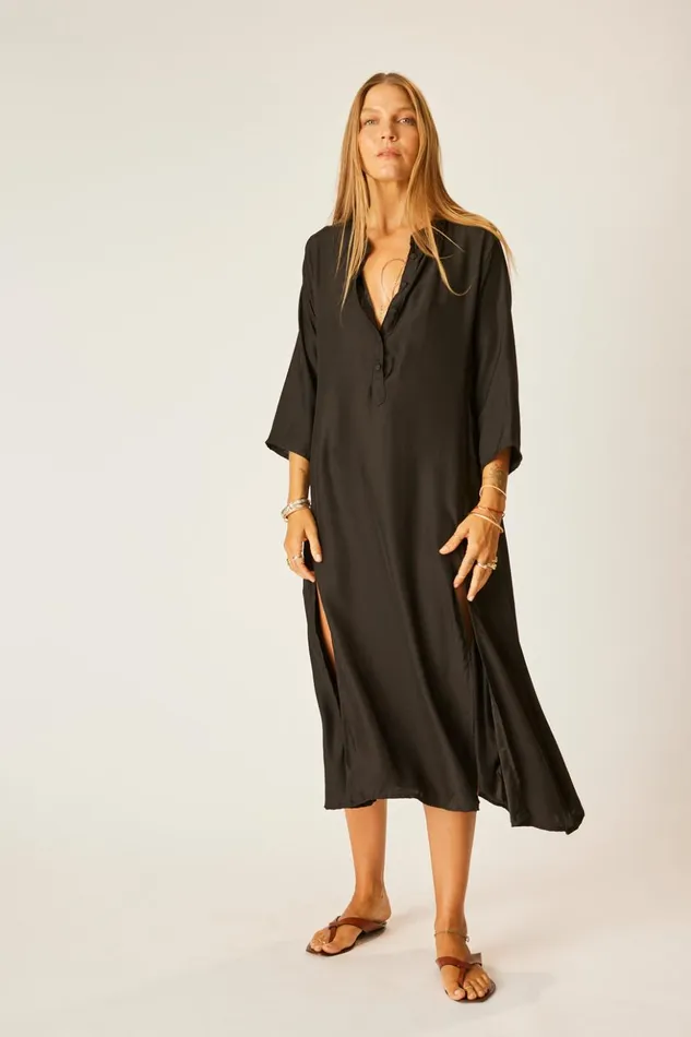 Isobel Dress Black Silk Women Natalie Martin Dresses