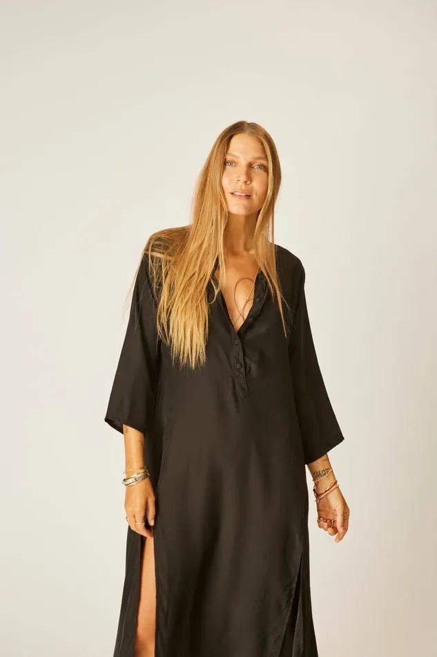 Isobel Dress Black Silk Women Natalie Martin Dresses