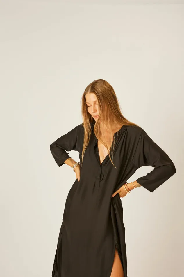 Isobel Dress Black Silk Women Natalie Martin Dresses