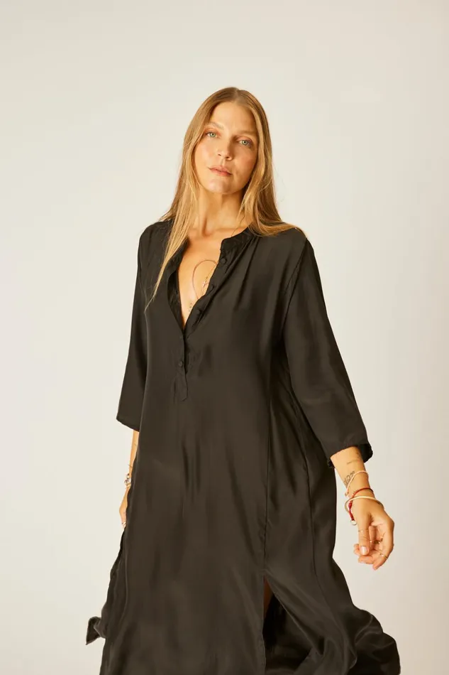 Isobel Dress Black Silk Women Natalie Martin Dresses