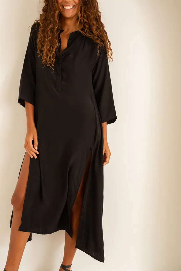 Isobel Dress Black Silk Women Natalie Martin Dresses