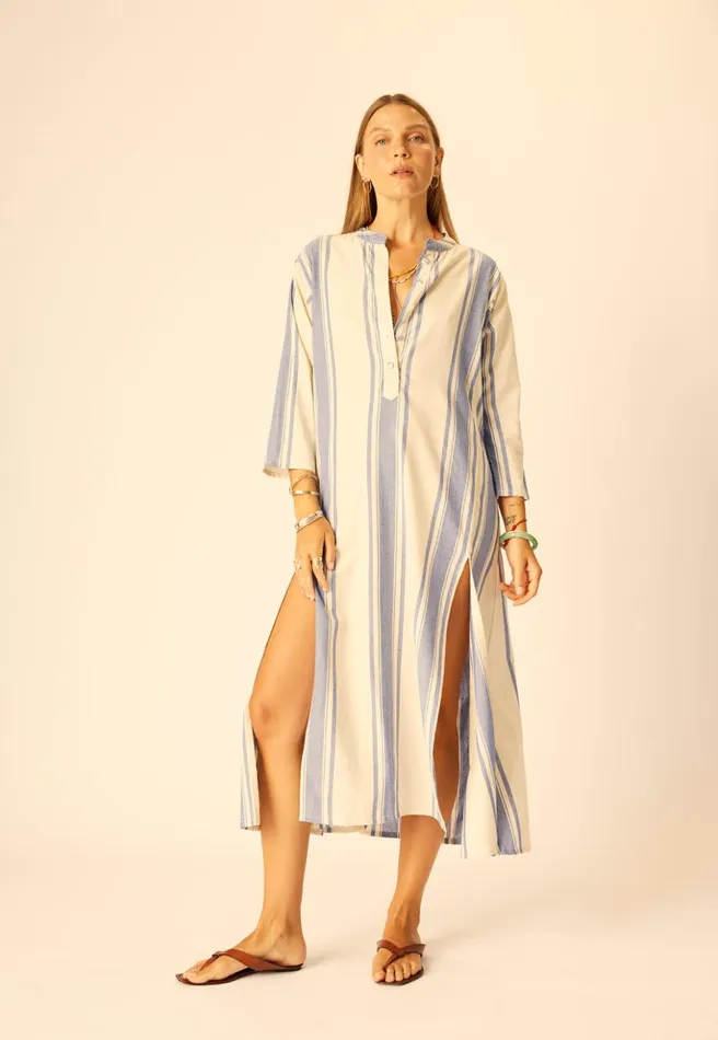 Isobel Dress French Stripe Blue Women Natalie Martin Dresses