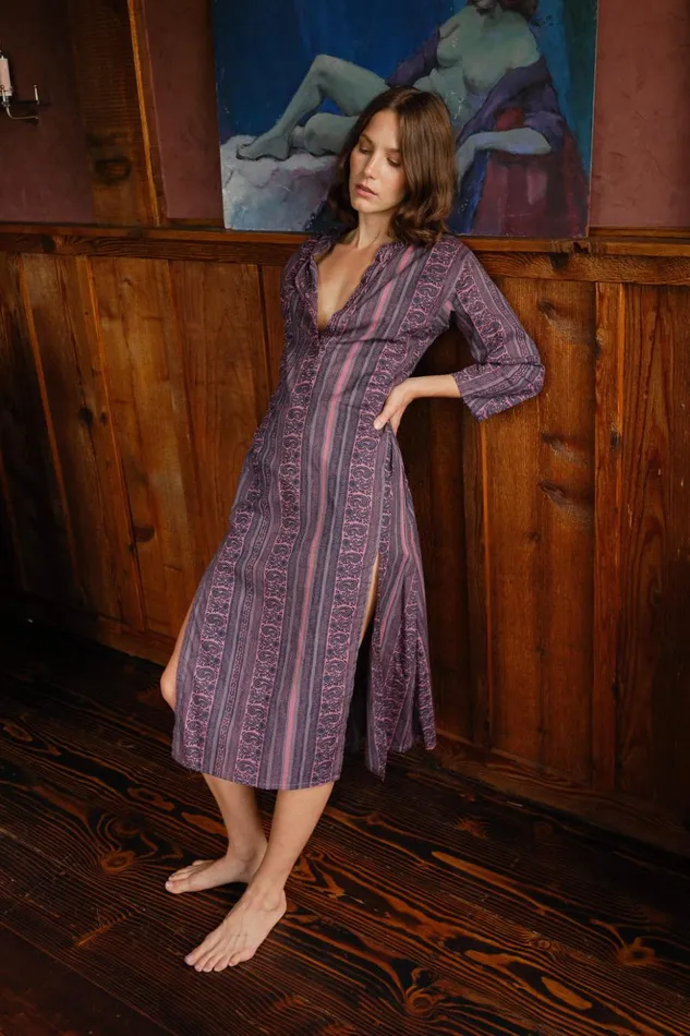 Isobel Dress Paisley Stripe Heather Women Natalie Martin Coverups