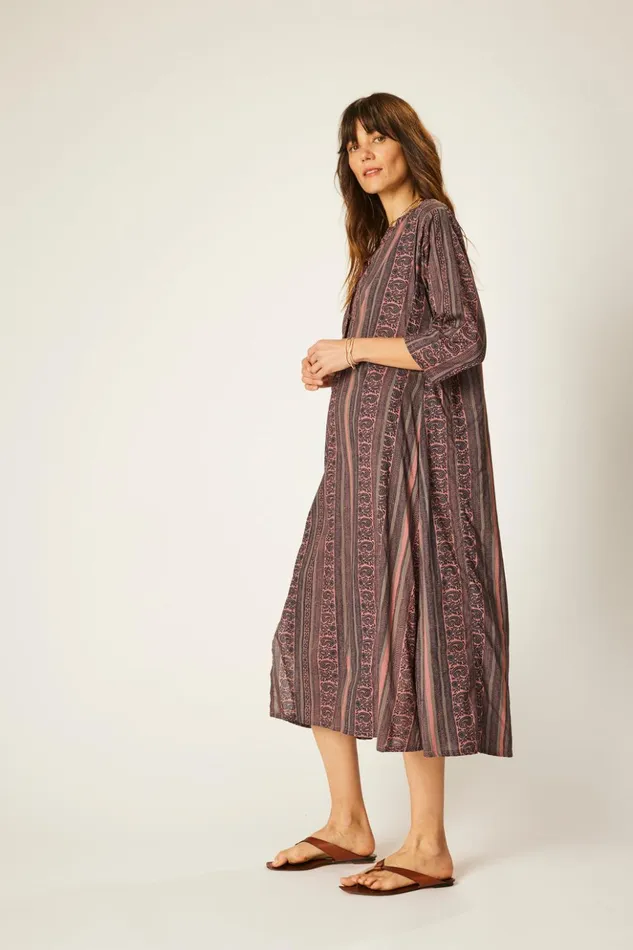 Isobel Dress Paisley Stripe Heather Women Natalie Martin Coverups