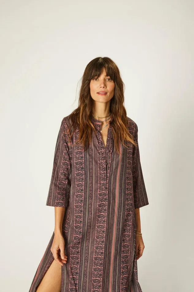 Isobel Dress Paisley Stripe Heather Women Natalie Martin Coverups