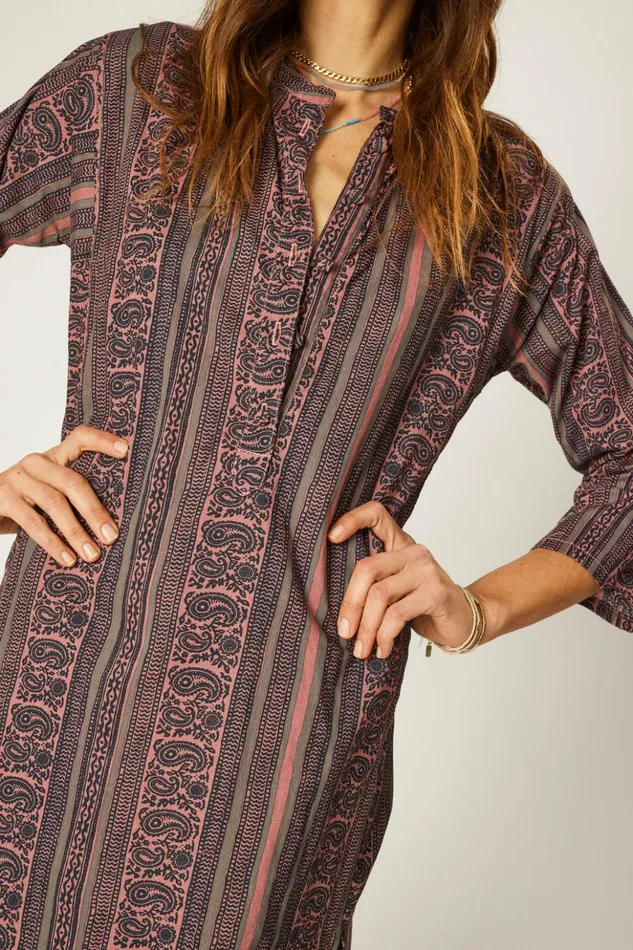 Isobel Dress Paisley Stripe Heather Women Natalie Martin Coverups