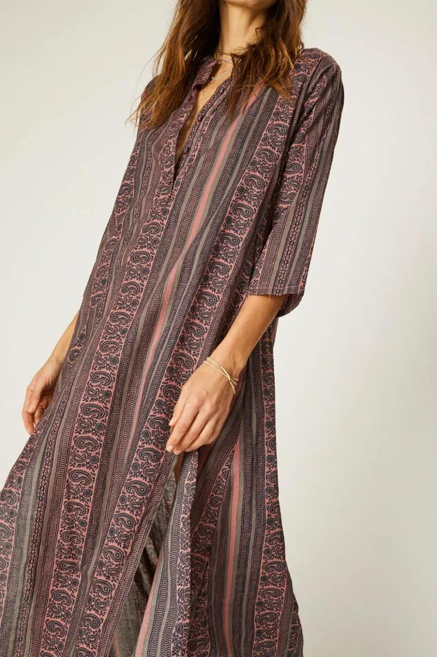 Isobel Dress Paisley Stripe Heather Women Natalie Martin Dresses