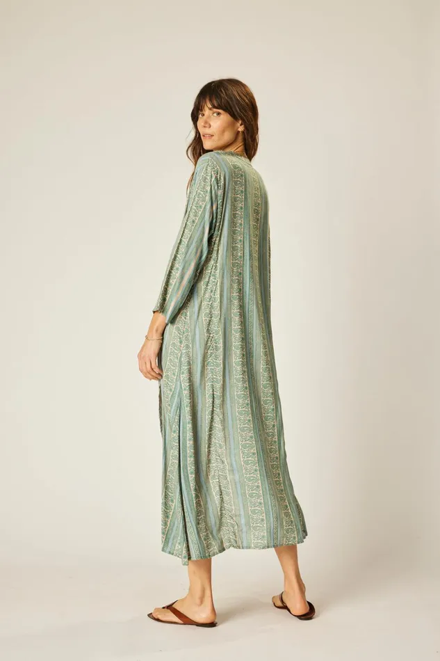 Isobel Dress Paisley Stripe Pool Women Natalie Martin Coverups
