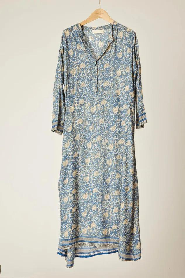 Isobel Dress Paisley Stripe Pool Women Natalie Martin Dresses