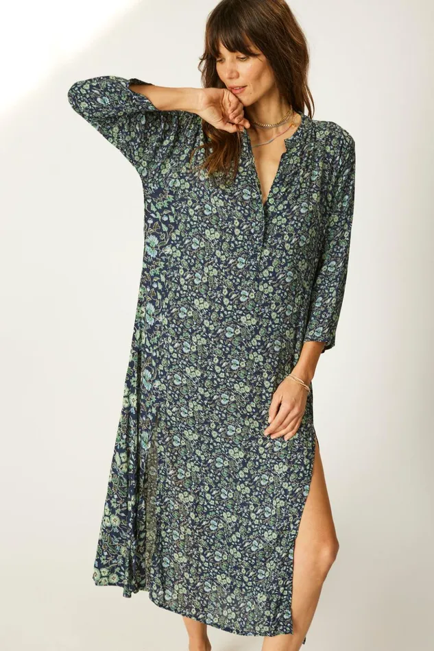 Isobel Dress Petite Fleur Marine Women Natalie Martin Coverups
