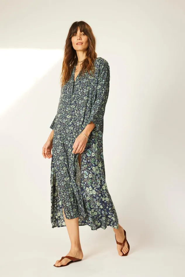 Isobel Dress Petite Fleur Marine Women Natalie Martin Coverups