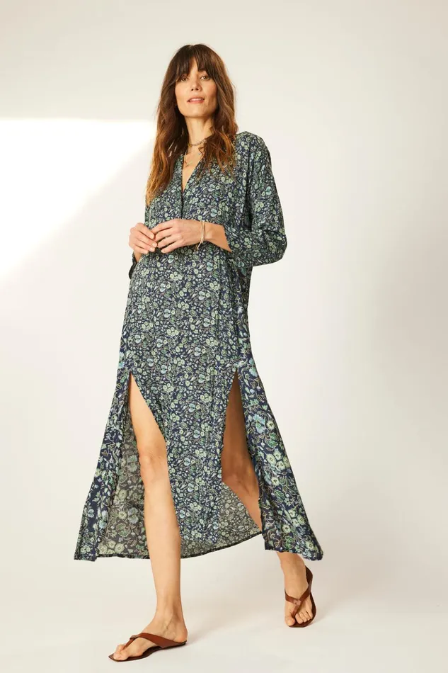 Isobel Dress Petite Fleur Marine Women Natalie Martin Coverups