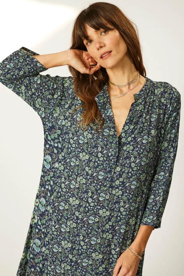 Isobel Dress Petite Fleur Marine Women Natalie Martin Coverups