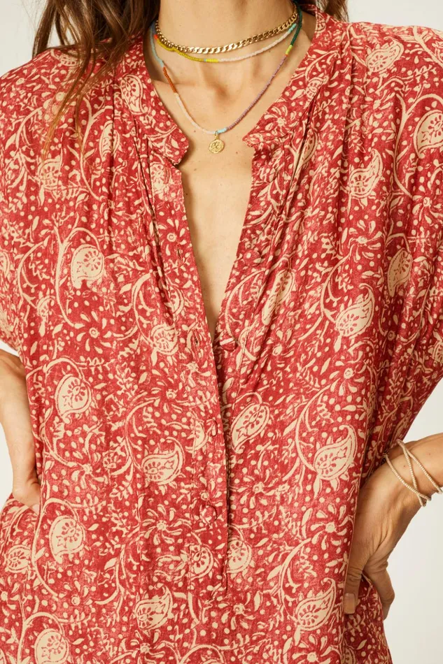 Isobel Dress Water Lily Terracotta Women Natalie Martin Dresses
