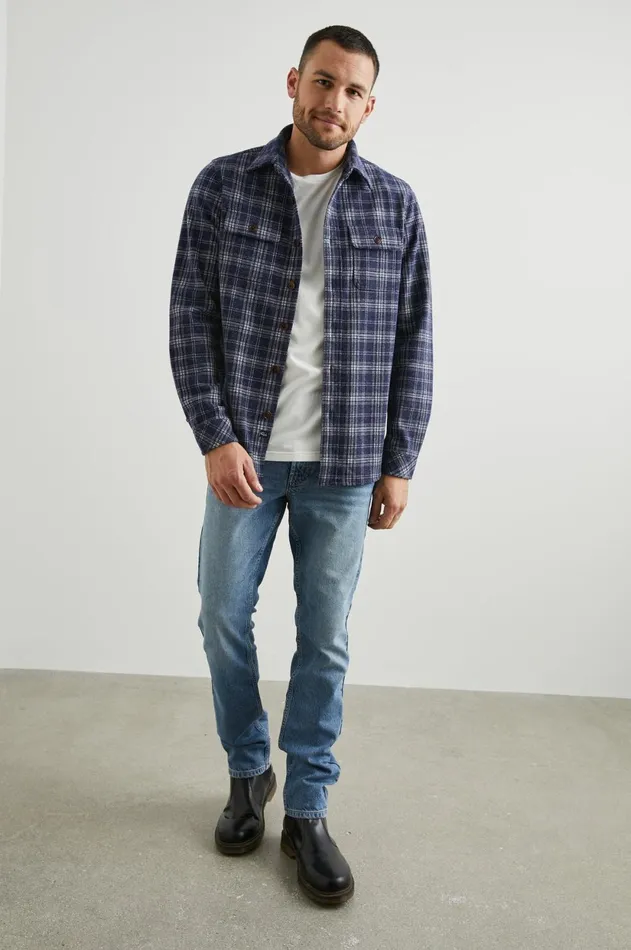 Jackets and Coats Men Rails Alder Shirt Jacket Valley Frost