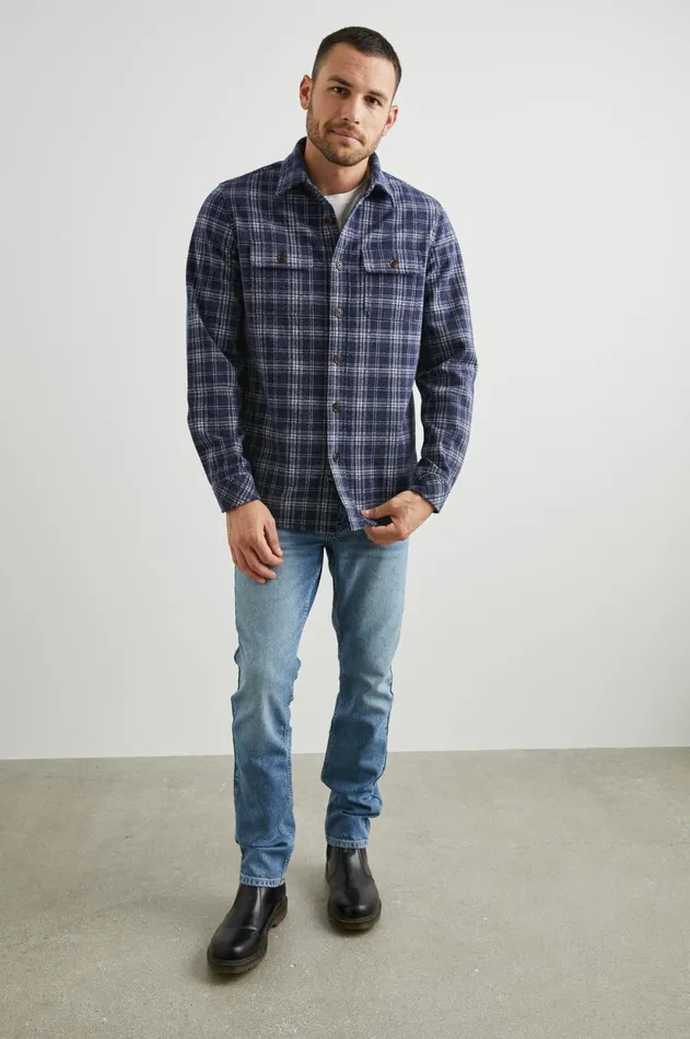 Jackets and Coats Men Rails Alder Shirt Jacket Valley Frost