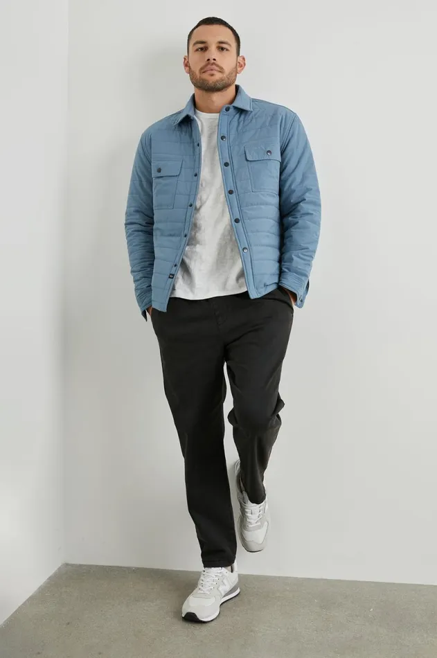 Jackets and Coats Men Rails Andover Jacket Blue Mirage