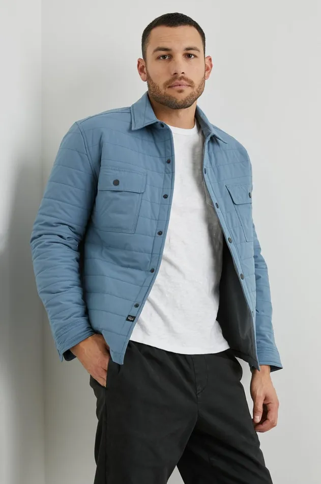 Jackets and Coats Men Rails Andover Jacket Blue Mirage
