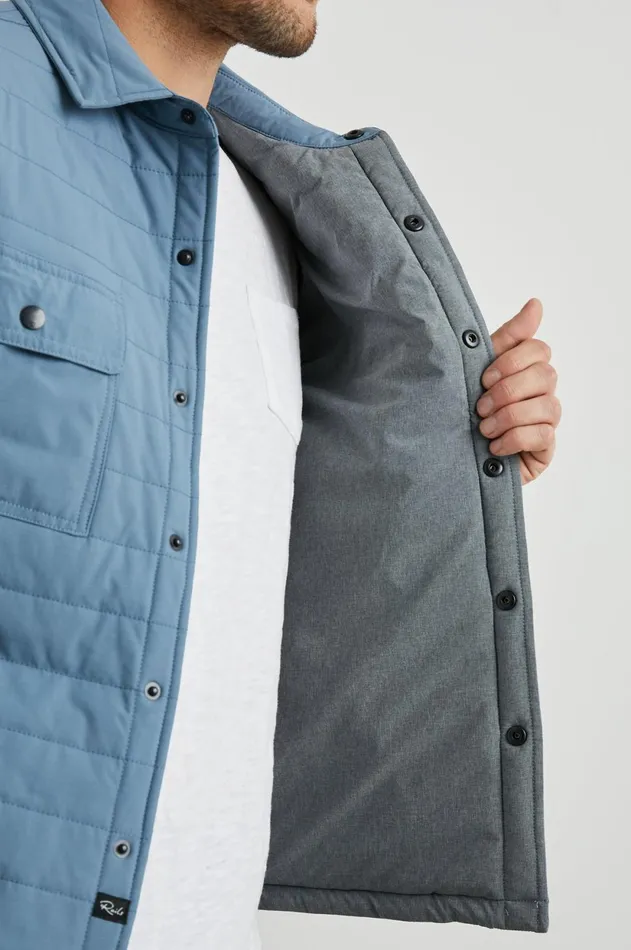 Jackets and Coats Men Rails Andover Jacket Blue Mirage