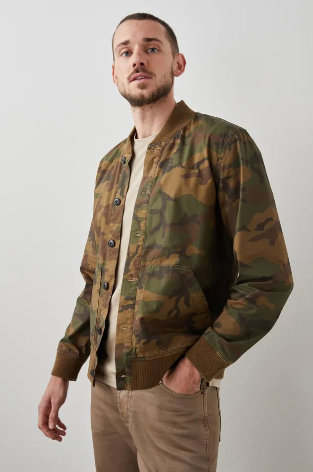 Jackets and Coats Men Rails Aston Jacket Woodland Camo