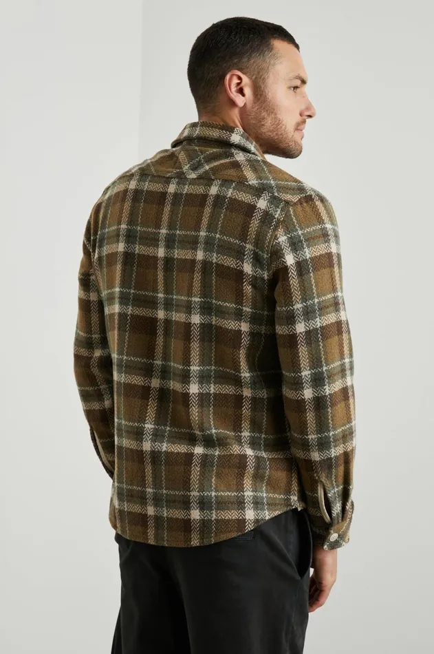 Jackets and Coats Men Rails Berkshire Shirt Jacket Dutch Sage Birch