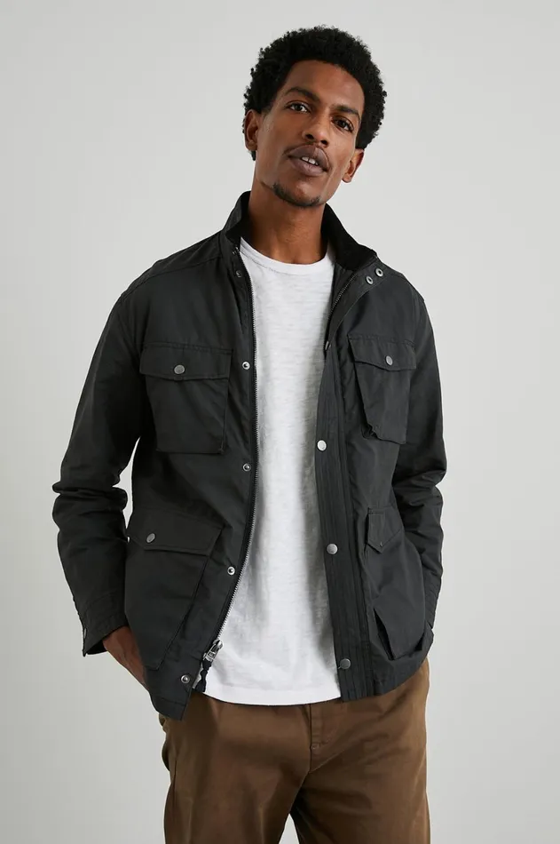 Jackets and Coats Men Rails Cardiff Jacket Black