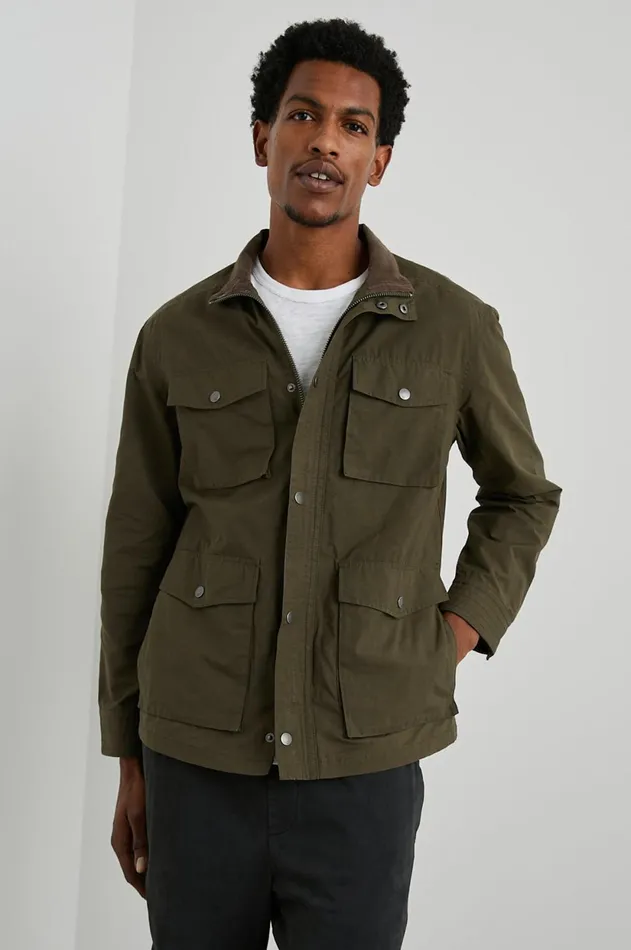Jackets and Coats Men Rails Cardiff Jacket Dark Olive