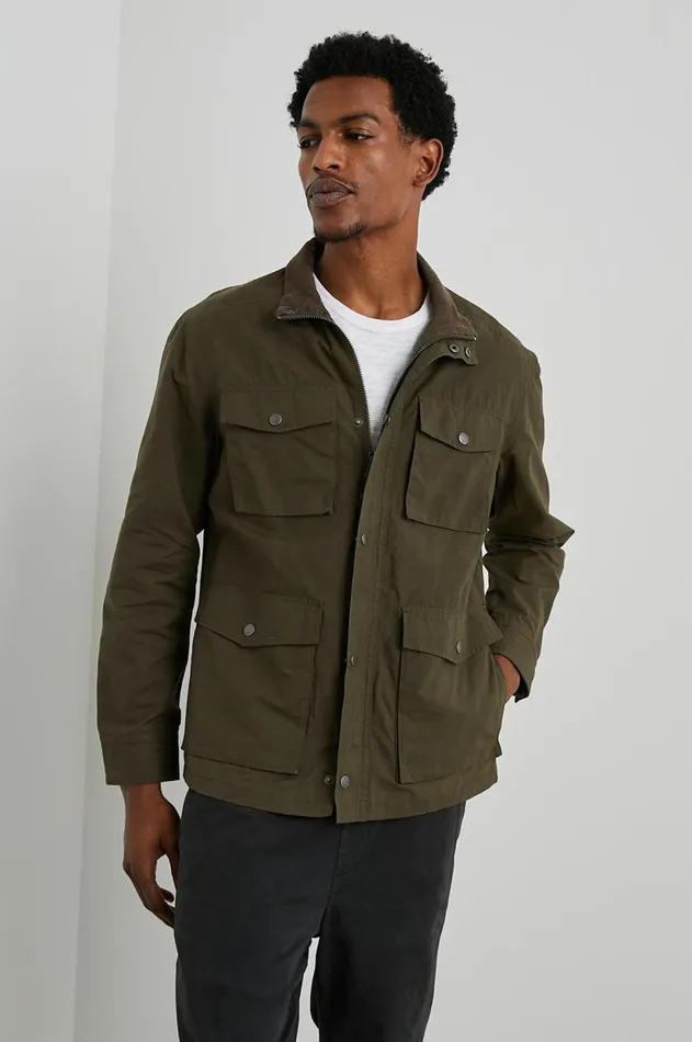 Jackets and Coats Men Rails Cardiff Jacket Dark Olive