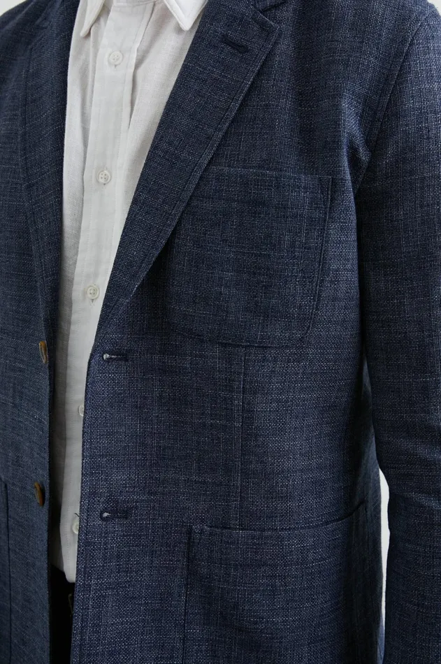 Jackets and Coats Men Rails Idris Blazer Navy Melange