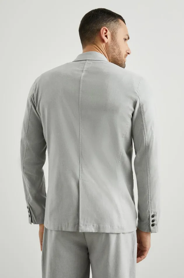 Jackets and Coats Men Rails Idris Blazer Soft Grey Melange