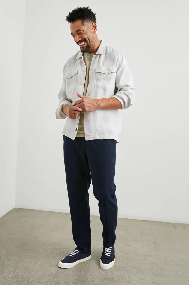 Jackets and Coats Men Rails Kerouac Shirt Jacket Wicker Graphite Stripe