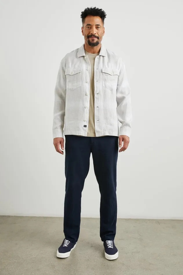Jackets and Coats Men Rails Kerouac Shirt Jacket Wicker Graphite Stripe