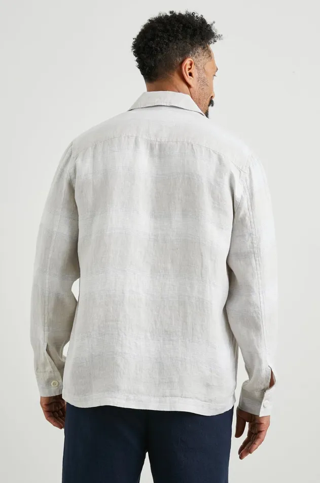 Jackets and Coats Men Rails Kerouac Shirt Jacket Wicker Graphite Stripe
