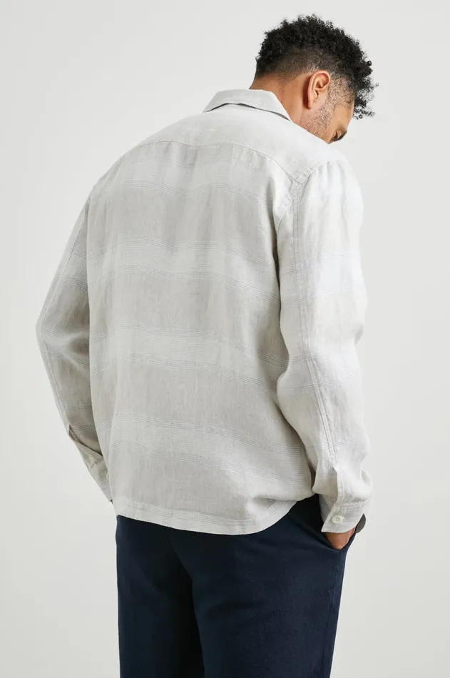 Jackets and Coats Men Rails Kerouac Shirt Jacket Wicker Graphite Stripe