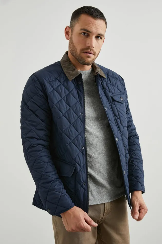 Jackets and Coats Men Rails Norland Jacket Perfect Navy
