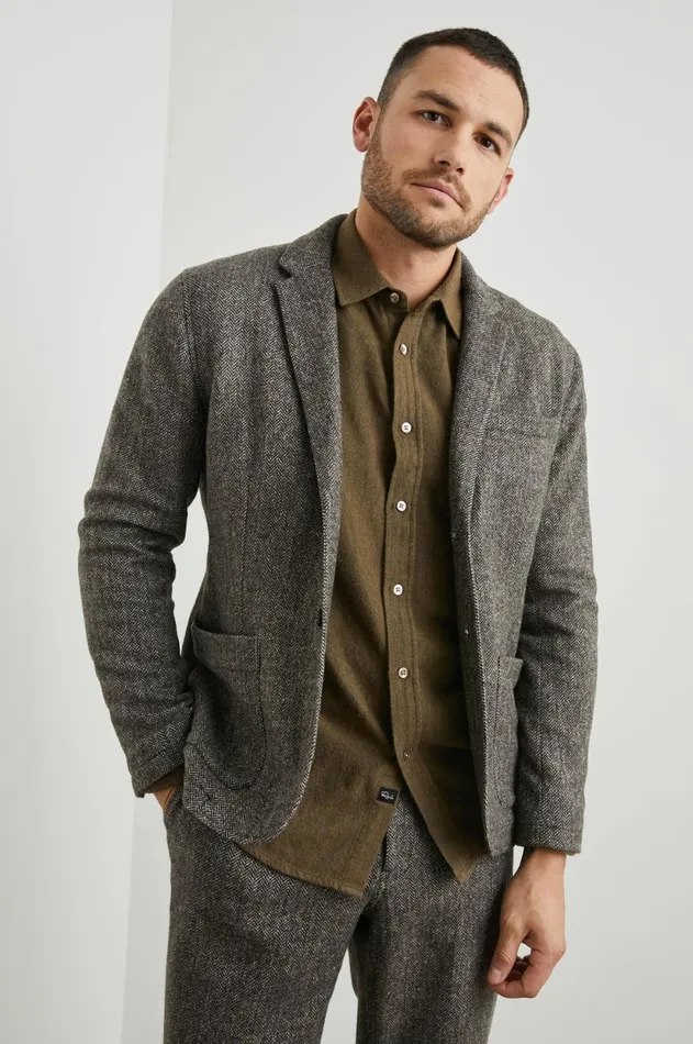 Jackets and Coats Men Rails Reynard Blazer Highland Tweed
