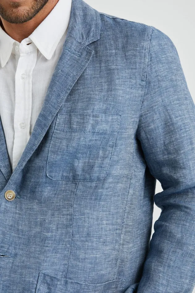 Jackets and Coats Men Rails Sorrento Blazer Blue Mirage