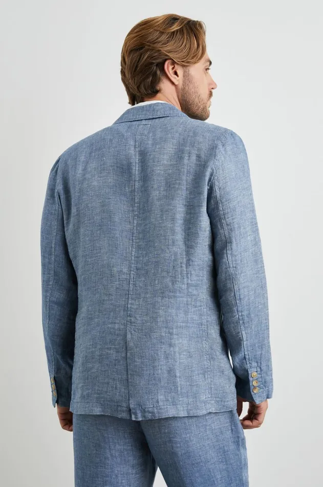 Jackets and Coats Men Rails Sorrento Blazer Blue Mirage