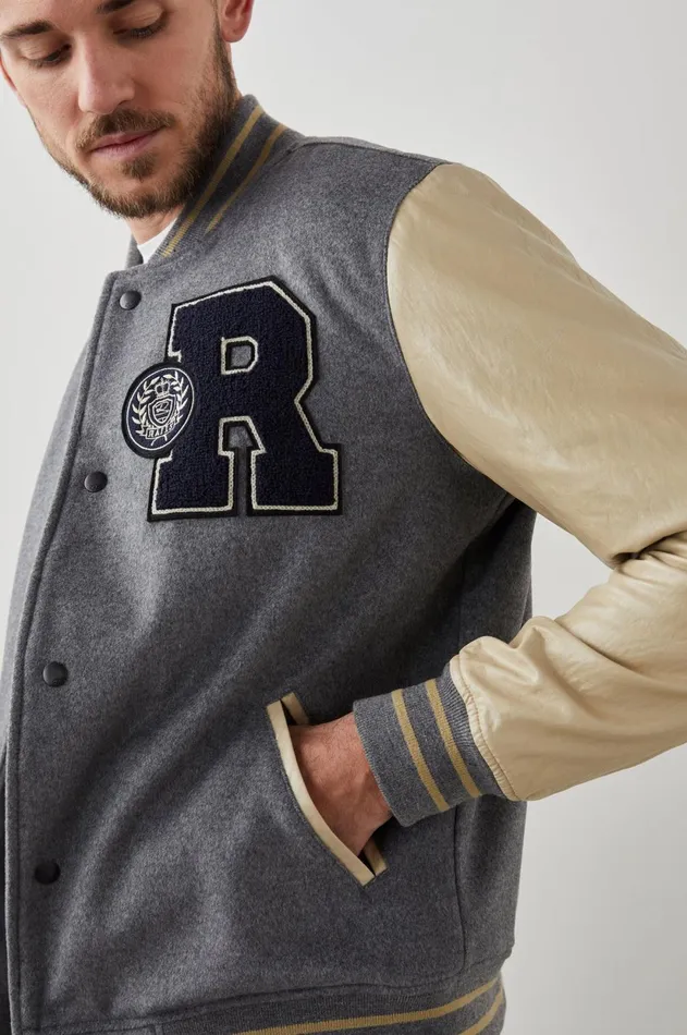 Jackets and Coats Men Rails Stanley Jacket Heather Grey Dune