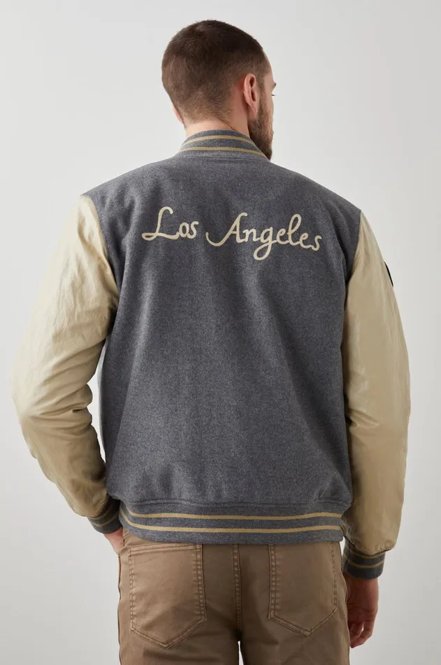 Jackets and Coats Men Rails Stanley Jacket Heather Grey Dune