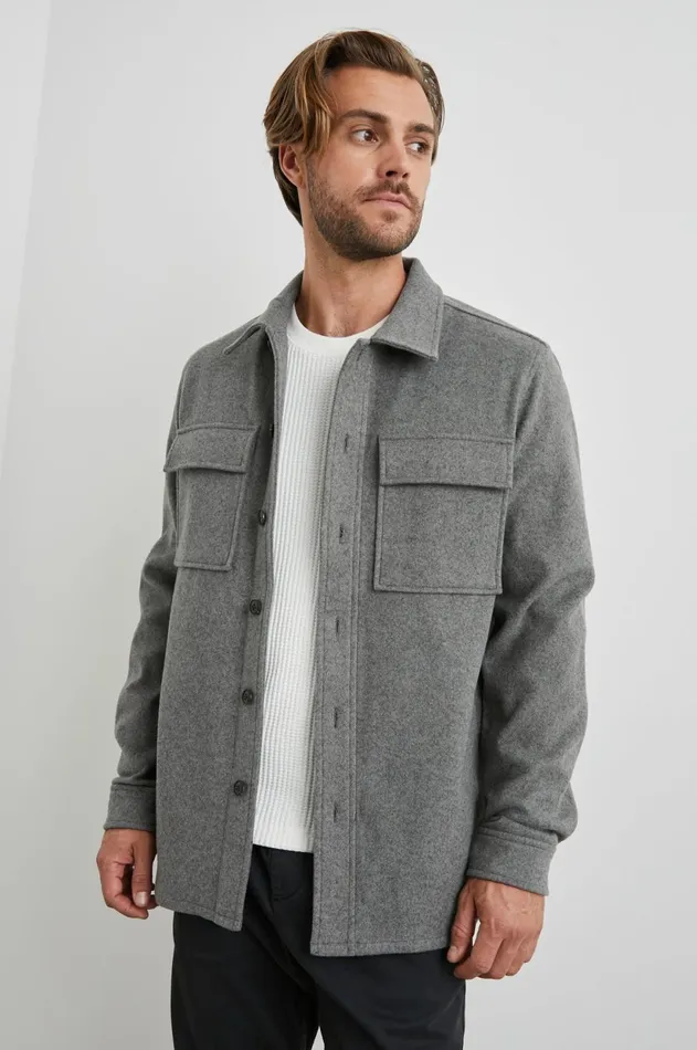 Jackets and Coats Men Rails Warner Shirt Jacket Grimoire